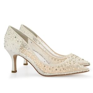 Bella Belle | Evelyn Ivory Sequin Wedding Shoes